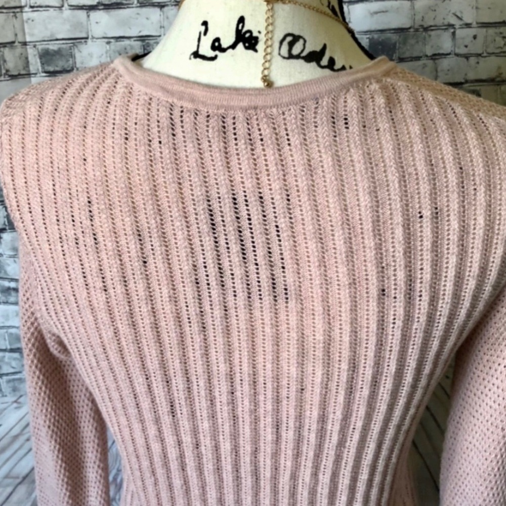Ann Taylor Loft Pink Waffle Knit Sweater 🌸 - Picture 4 of 5
